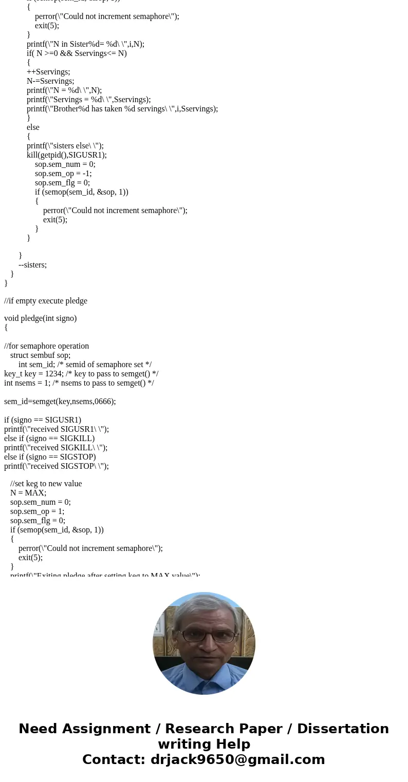 Write a C program to simulate the description below using semaphores to synchronize the processes/threads. A group of fraternity brother and sorority sisters is Write a C program to simulate the description below using semaphores to synchronize the processes/threads. A group of fraternity brother and sorority sisters is