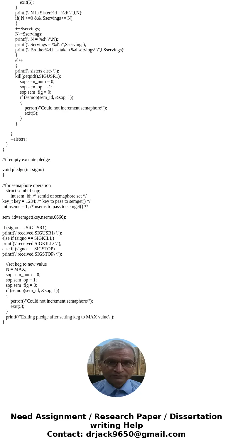 Write a C program to simulate the description below using semaphores to synchronize the processes/threads. A group of fraternity brother and sorority sisters is Write a C program to simulate the description below using semaphores to synchronize the processes/threads. A group of fraternity brother and sorority sisters is