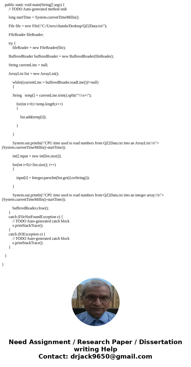 Your team is asked to develop ONE java program to compare the memory efficiency between: java.util.ArrayList and java.util.Vector Hint #1: You can modify Quiz1. Your team is asked to develop ONE java program to compare the memory efficiency between: java.util.ArrayList and java.util.Vector Hint #1: You can modify Quiz1.