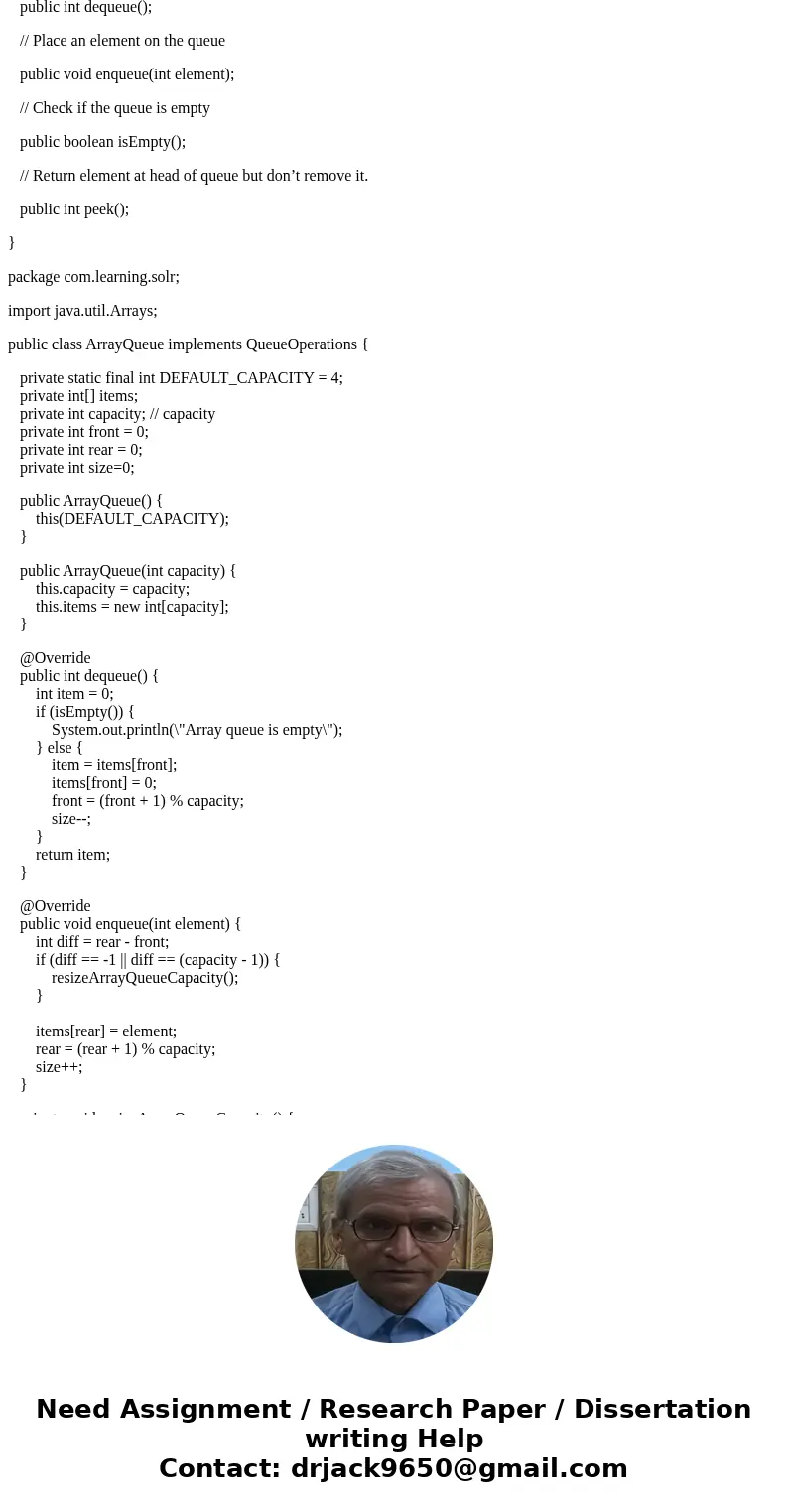 1- In Java Create an array based implementation of a stack You will create a class called ArrayStack that implements StackOperations. You are to implement the a 1- In Java Create an array based implementation of a stack You will create a class called ArrayStack that implements StackOperations. You are to implement the a