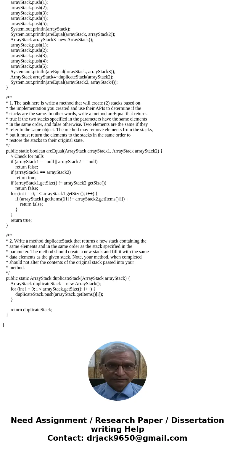 1- In Java Create an array based implementation of a stack You will create a class called ArrayStack that implements StackOperations. You are to implement the a 1- In Java Create an array based implementation of a stack You will create a class called ArrayStack that implements StackOperations. You are to implement the a