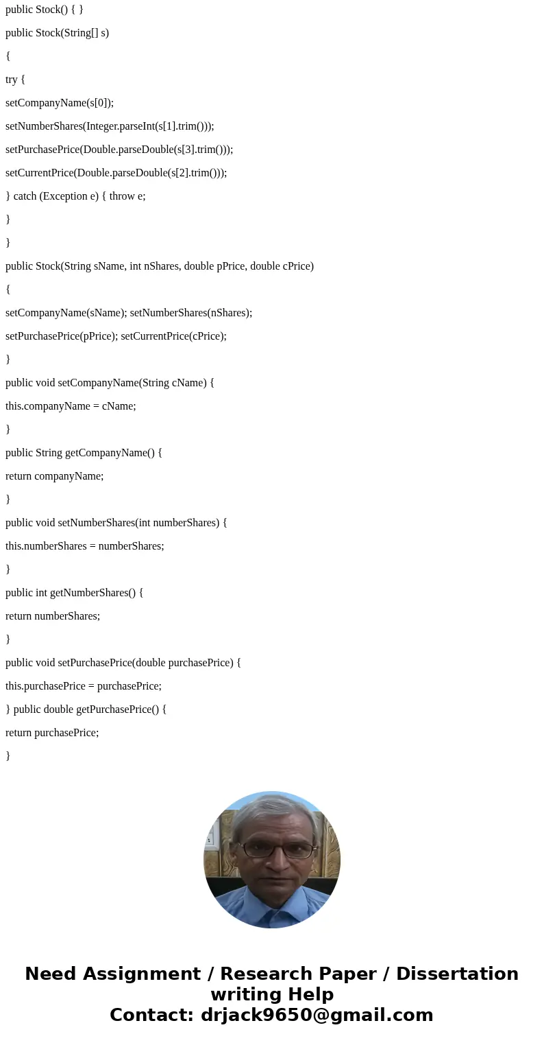 Add persistent data storage to your Week 5 Lab using the MySQL Database. PROBLEM: Stocks4U Portfolio Management System The portfolio management system you devel