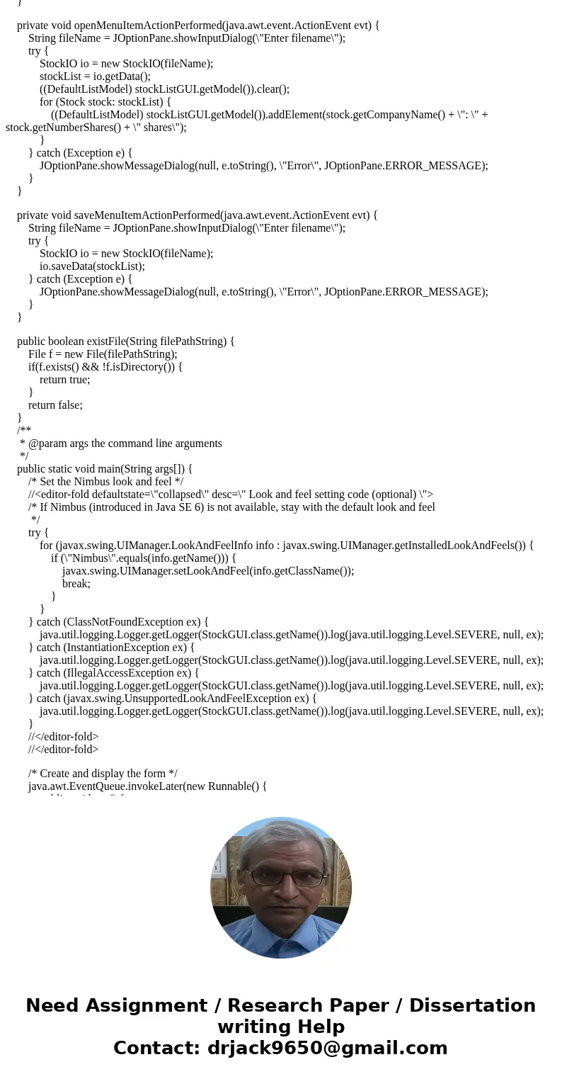 Add persistent data storage to your Week 5 Lab using the MySQL Database. PROBLEM: Stocks4U Portfolio Management System The portfolio management system you devel