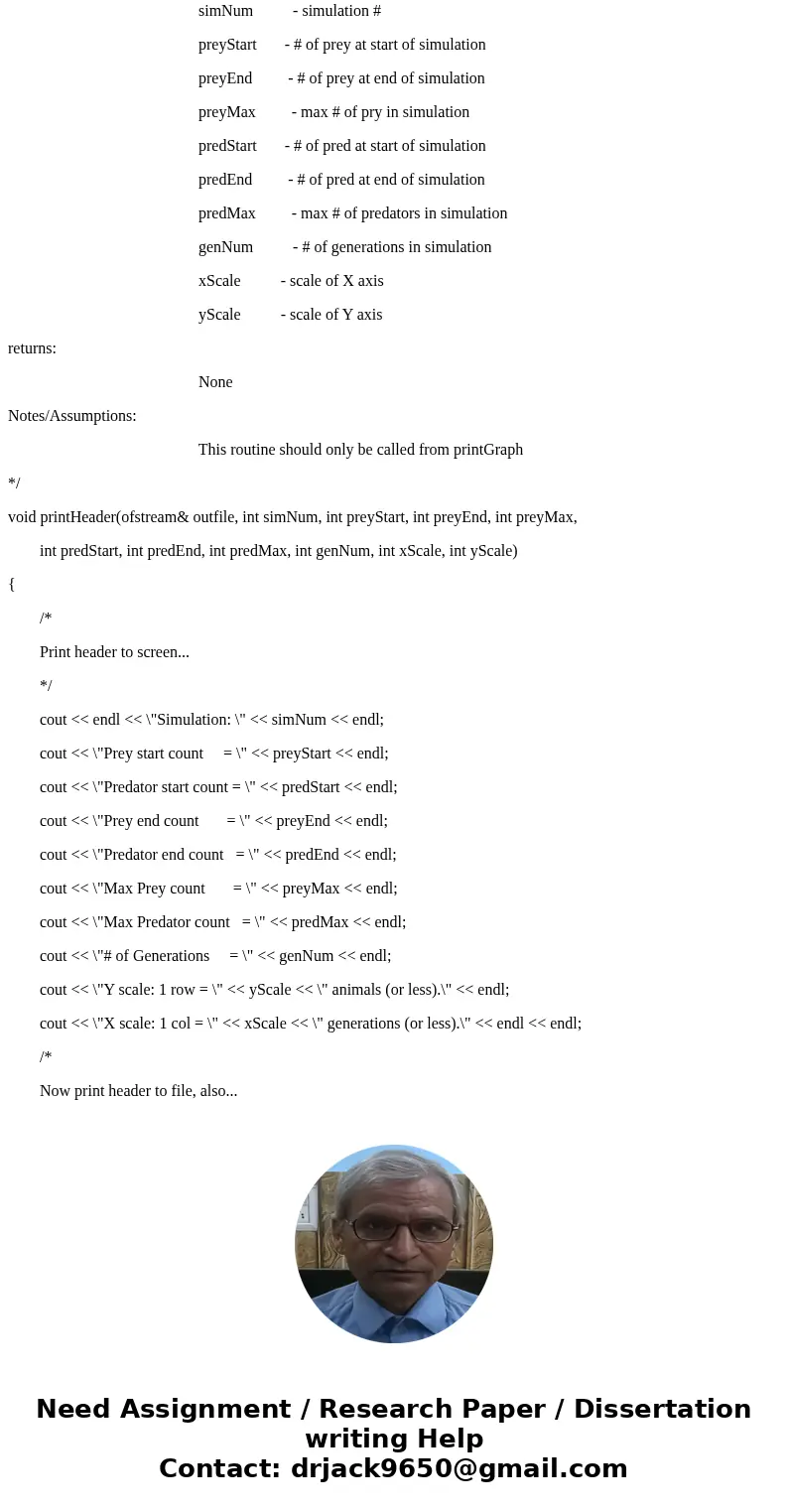 Answer in C++ I already did predator.cpp and prey.cpp, need help with predatorprey.cpp. Assignment Predator / Prey Objectives Reading from and writing to text f Answer in C++ I already did predator.cpp and prey.cpp, need help with predatorprey.cpp. Assignment Predator / Prey Objectives Reading from and writing to text f