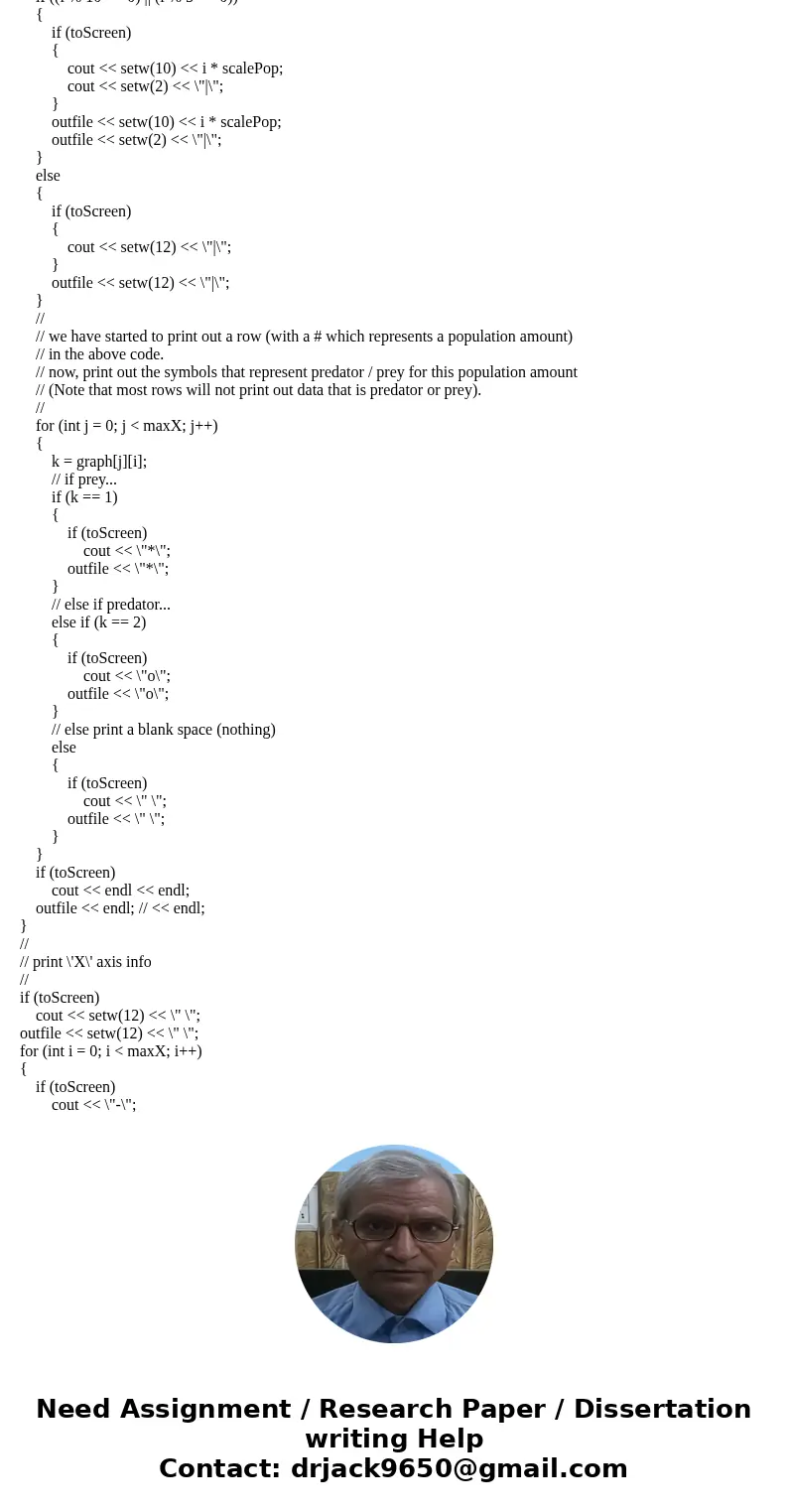 Answer in C++ I already did predator.cpp and prey.cpp, need help with predatorprey.cpp. Assignment Predator / Prey Objectives Reading from and writing to text f Answer in C++ I already did predator.cpp and prey.cpp, need help with predatorprey.cpp. Assignment Predator / Prey Objectives Reading from and writing to text f