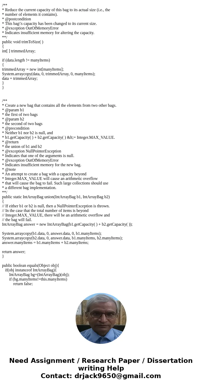 Below is the extra info needed for the lab: In this assignment you will need to use InLArrayBag,java and Ba java. 0: Read Chapter 3 and Appendix I from the text Below is the extra info needed for the lab: In this assignment you will need to use InLArrayBag,java and Ba java. 0: Read Chapter 3 and Appendix I from the text