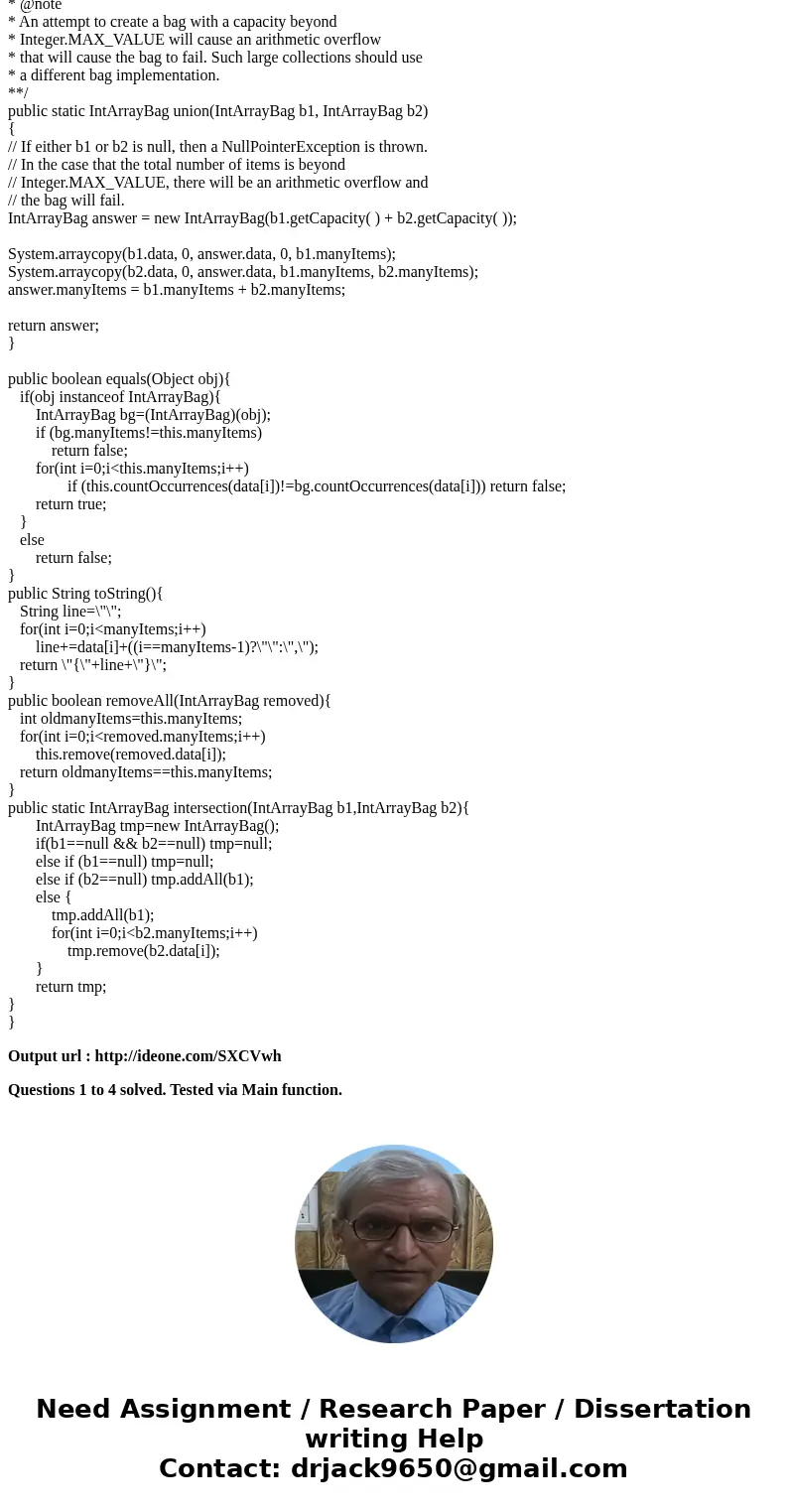 Below is the extra info needed for the lab: In this assignment you will need to use InLArrayBag,java and Ba java. 0: Read Chapter 3 and Appendix I from the text Below is the extra info needed for the lab: In this assignment you will need to use InLArrayBag,java and Ba java. 0: Read Chapter 3 and Appendix I from the text