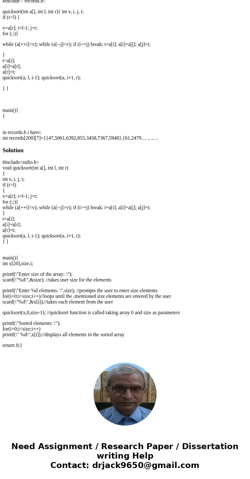 C programming: how to complete the main in this class? #include \