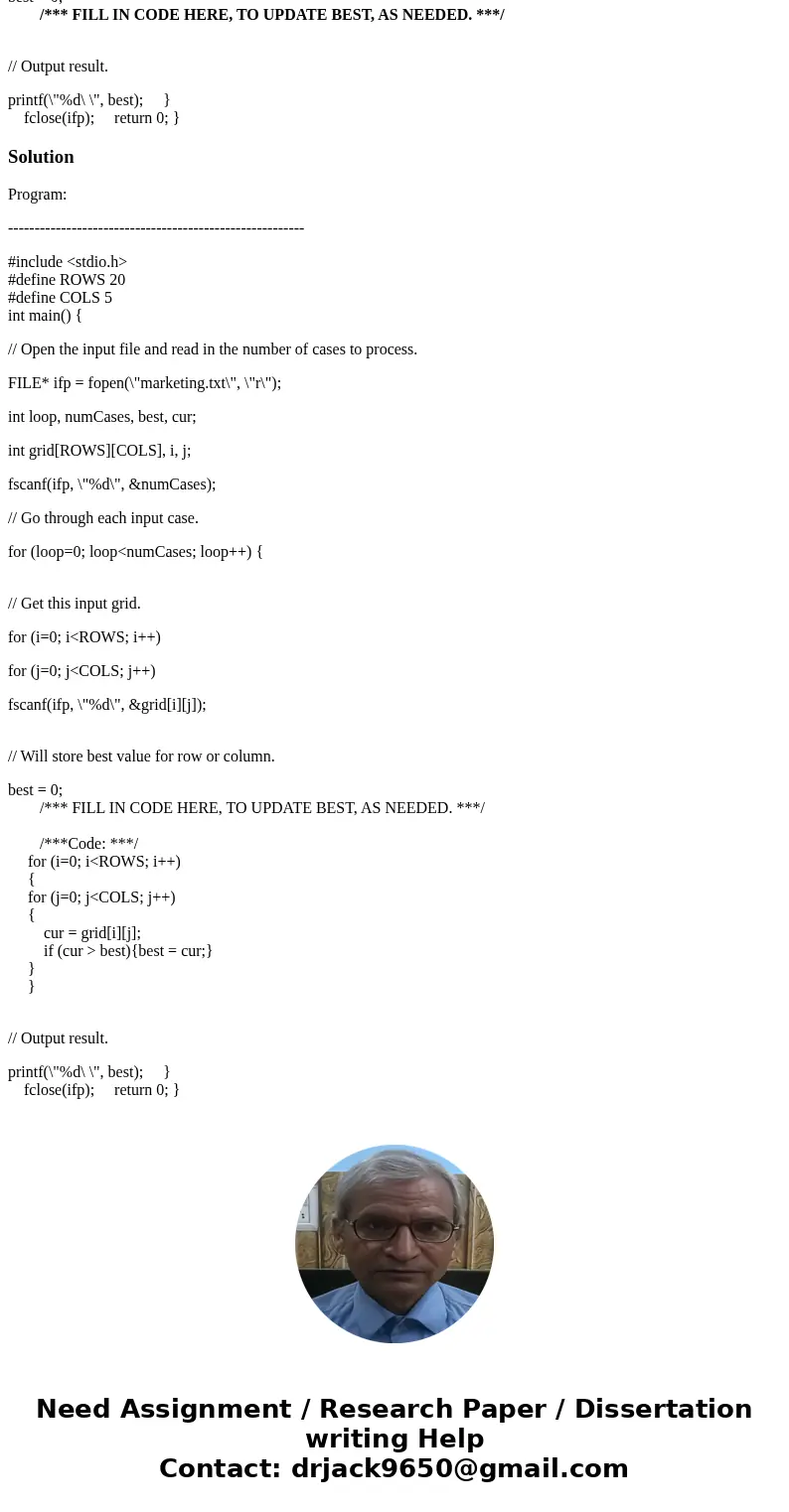 C Programming: I\'ve got most of this code down, I just need to fill in the part in bold. Prompt: You will need to read from a file the number of people in each