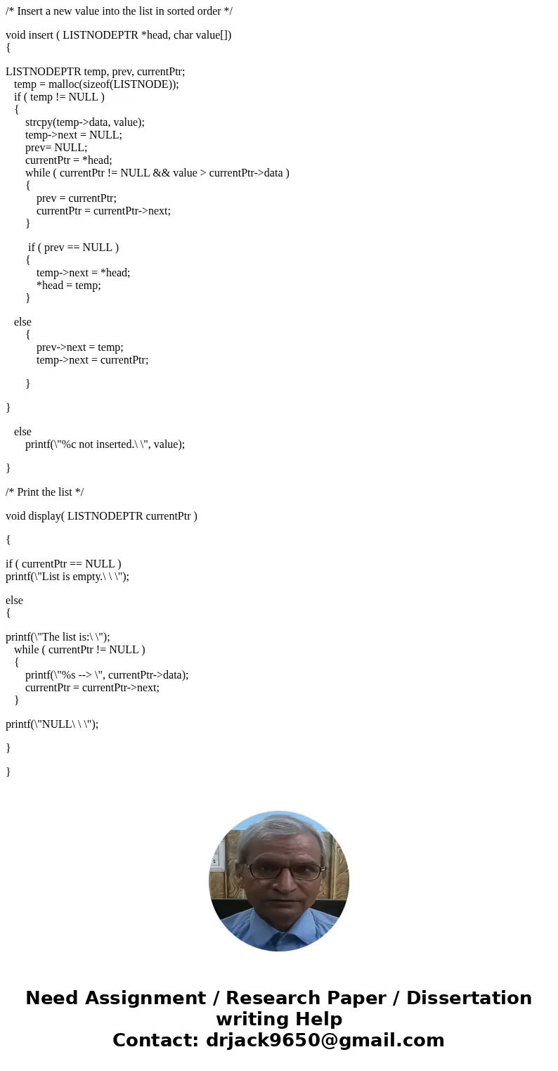create a function that will alphabetize a linked list of words (written in C).Solution#include<stdio.h> #include<stdlib.h> #include<string.h> 