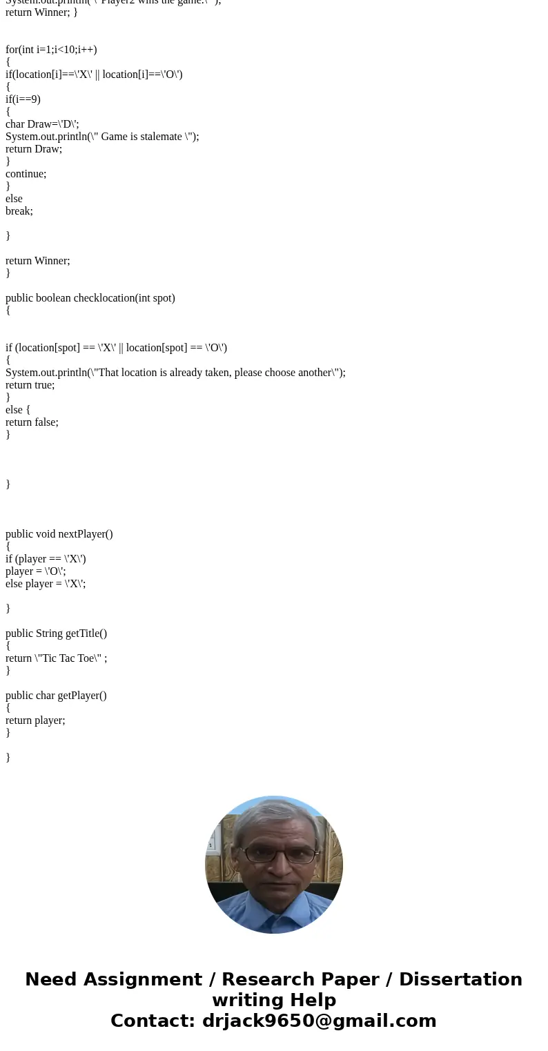 Create a java method for a multiplayer online turn base fighter game for a playerSolutionAnswer: import java.util.*; public class TicTacToeGame { private int co Create a java method for a multiplayer online turn base fighter game for a playerSolutionAnswer: import java.util.*; public class TicTacToeGame { private int co