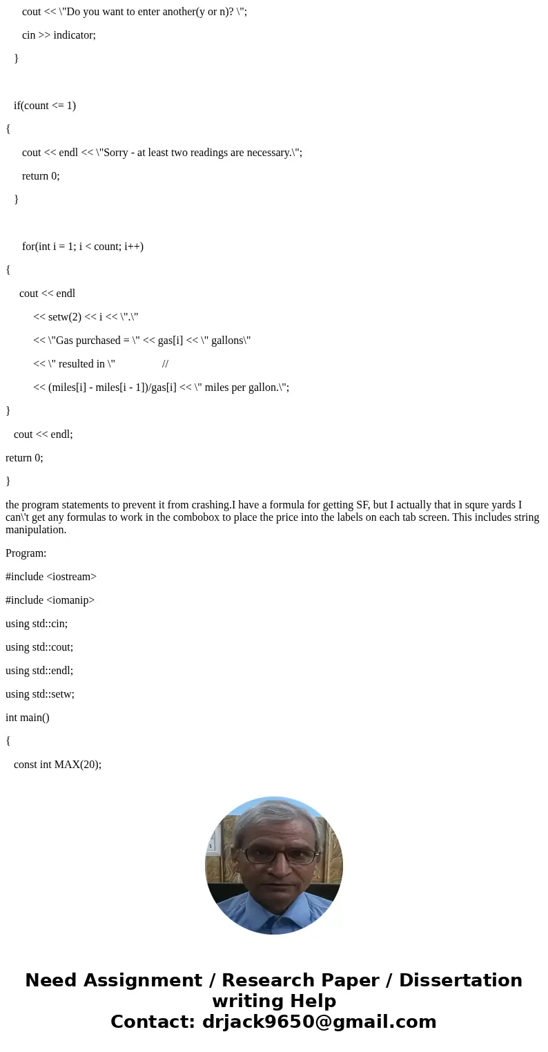 Create a Windows application for purchasing floor covering. Allow the length and width (feet and inches) of a room to be entered. Be sure to include program sta