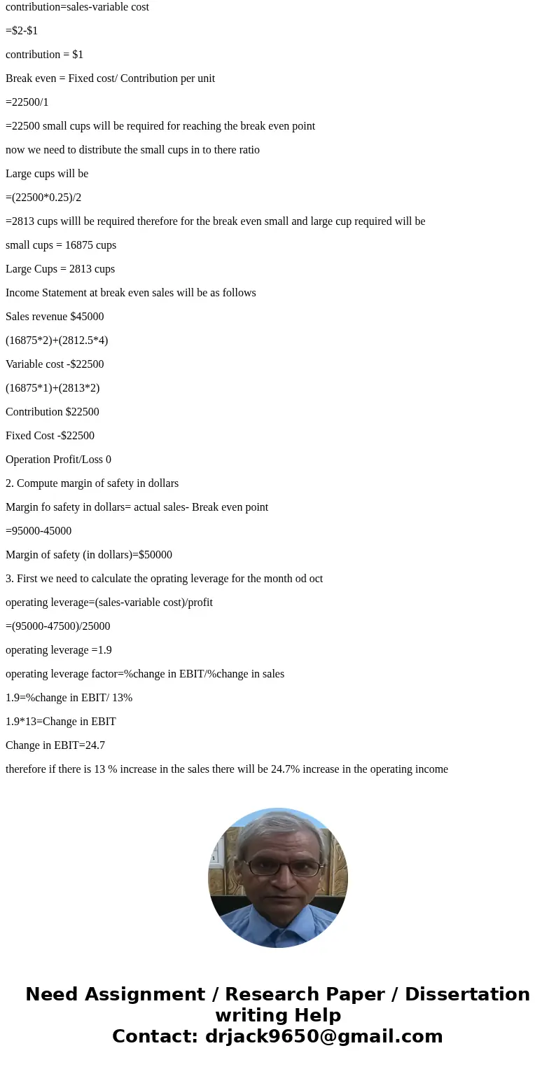 CVP analysis at a multiproduct firm (Learning Objectives 4 &5) The contribution margin income statement of Morgantown Coffee for October follows P7-66A Mor  CVP analysis at a multiproduct firm (Learning Objectives 4 &5) The contribution margin income statement of Morgantown Coffee for October follows P7-66A Mor