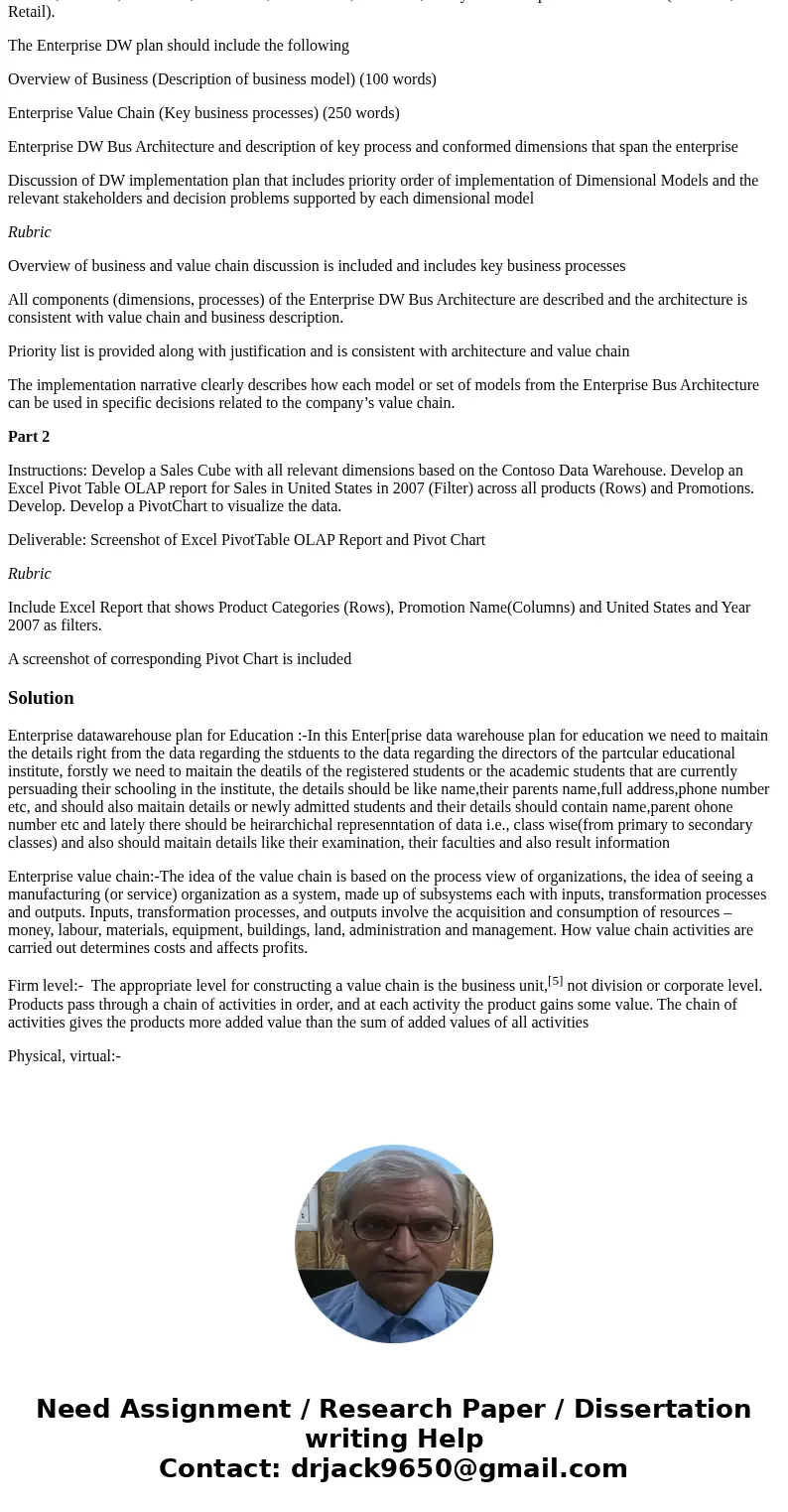 Data warehouse problem Objectives Develop a enterprise-wide data warehousing plan using the Enterprise Data Warehouse Bus Architecture Approach Implement a Dime Data warehouse problem Objectives Develop a enterprise-wide data warehousing plan using the Enterprise Data Warehouse Bus Architecture Approach Implement a Dime
