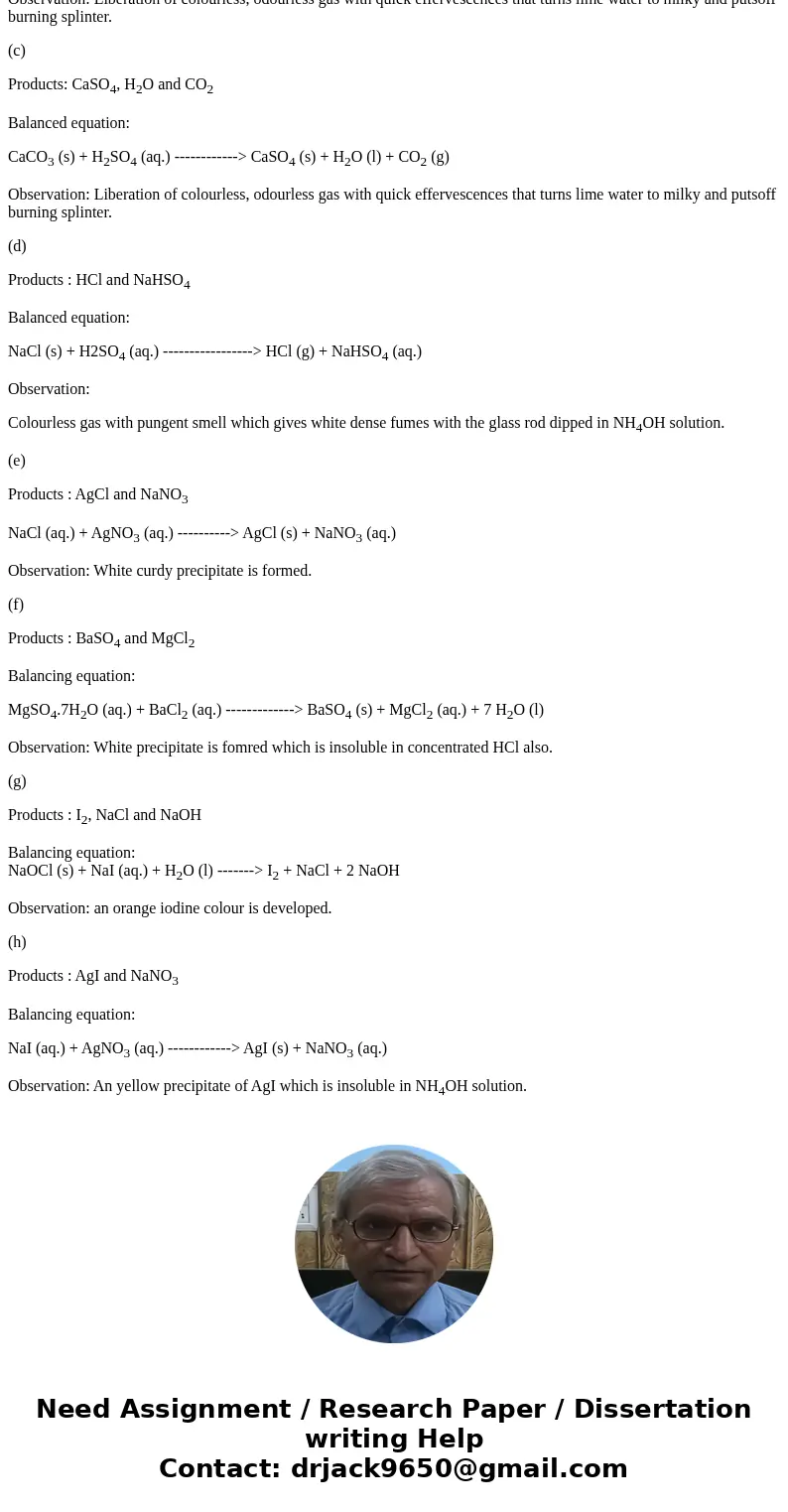 Experiment 5 - Pre Lab The substances or solutions shown in a-h are to be reacted during the course of this experiment For each: predict chemical formulas for   Experiment 5 - Pre Lab The substances or solutions shown in a-h are to be reacted during the course of this experiment For each: predict chemical formulas for