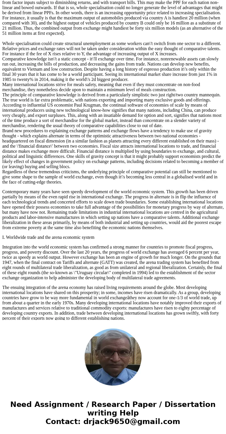 (External economies of scale) [week 5]. Consider a situation in which two countries can produce a good that is subject to external economies of scale. Assume th