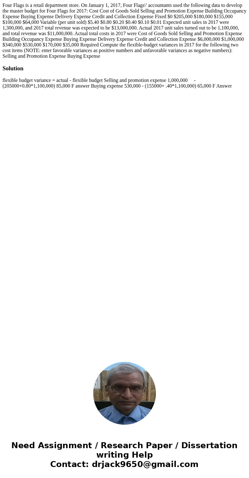 Four Flags is a retail department store. On January 1, 2017, Four Flags\' accountants used the following data to develop the master budget for Four Flags for 2  Four Flags is a retail department store. On January 1, 2017, Four Flags\' accountants used the following data to develop the master budget for Four Flags for 2