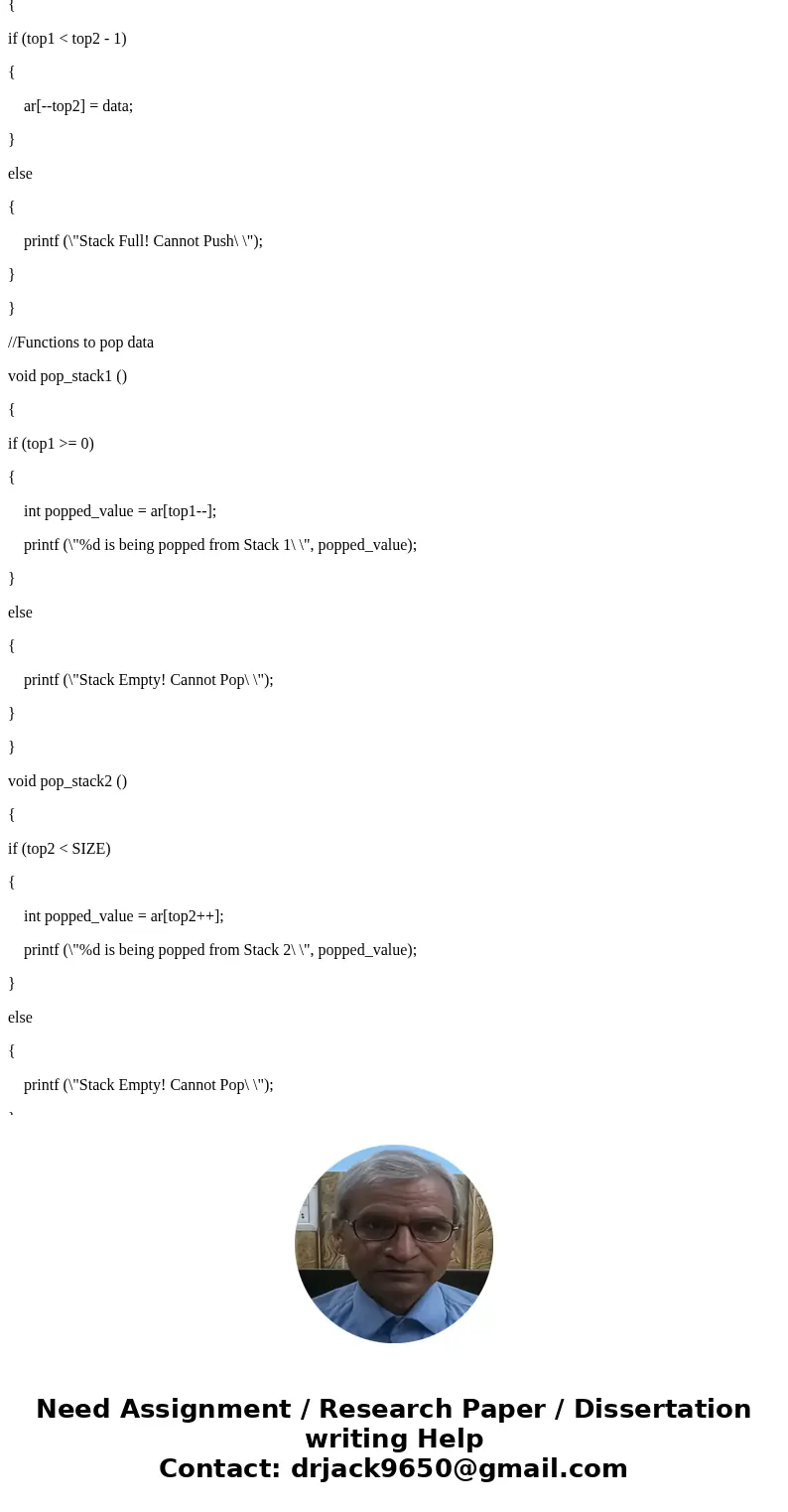//Header file section #include<iostream> using namespace std; //Implement a simple array based Stack class template. template<class T> class Stack {