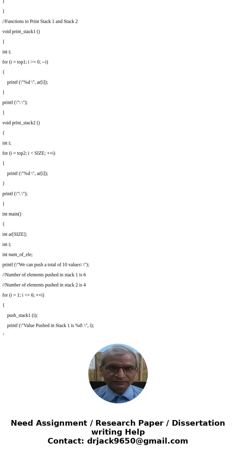 //Header file section #include<iostream> using namespace std; //Implement a simple array based Stack class template. template<class T> class Stack {