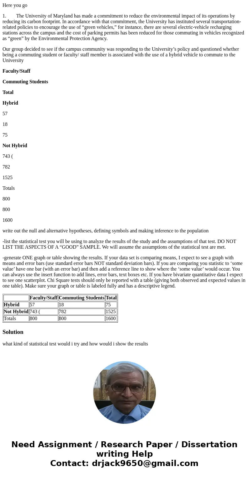 Here you go 1. The University of Maryland has made a commitment to reduce the environmental impact of its operations by reducing its carbon footprint. In accord