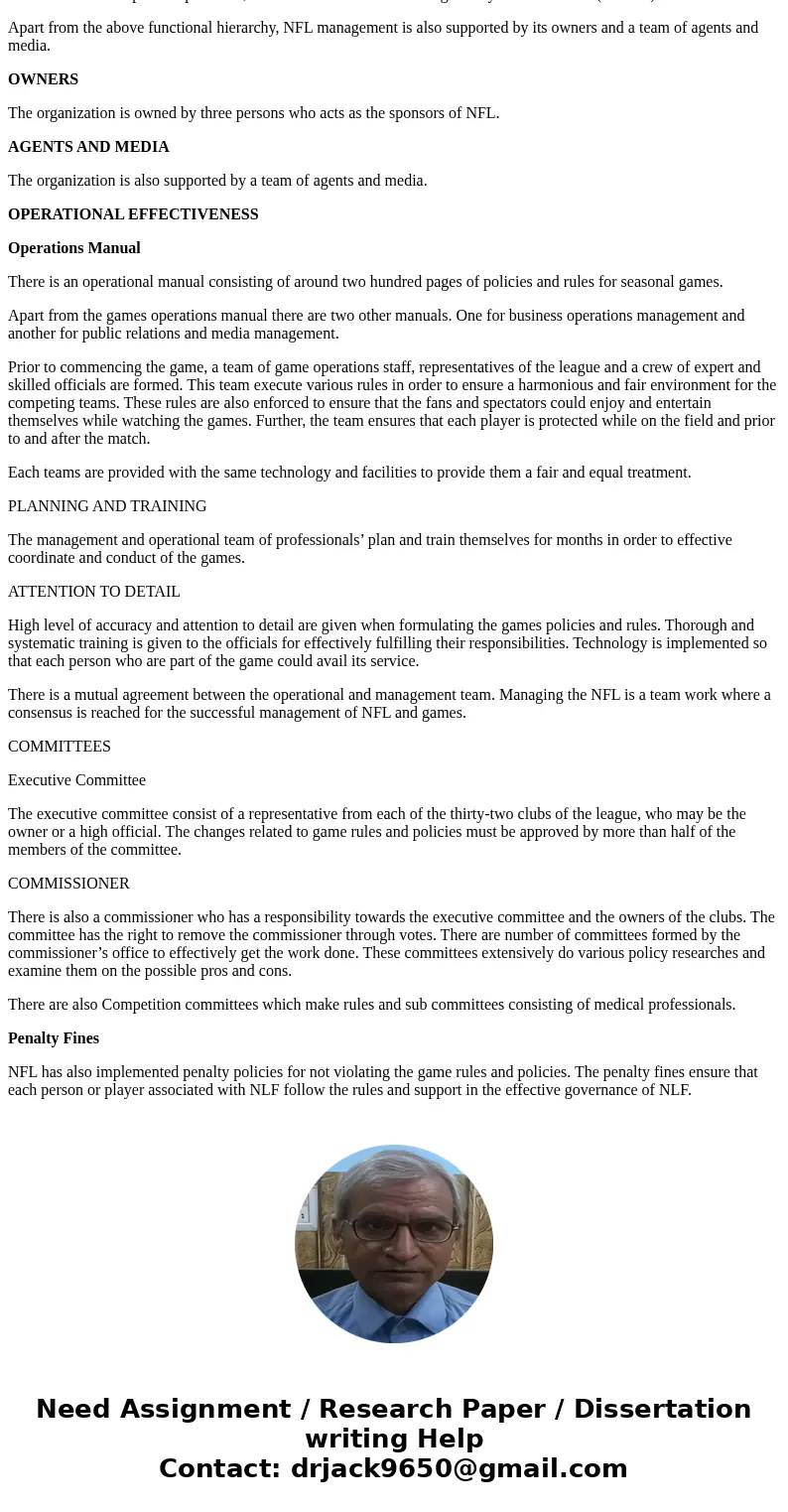 How does the NFL do a great job in terms of organizational management, effectiveness, and leadership?Solution National Football League (NFL) is a football leagu How does the NFL do a great job in terms of organizational management, effectiveness, and leadership?Solution National Football League (NFL) is a football leagu