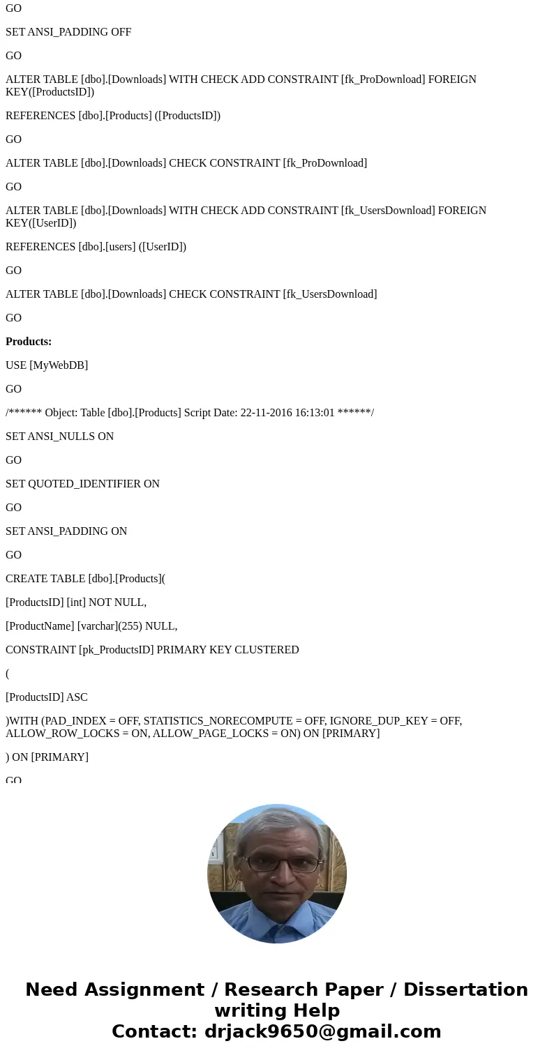 I am getting an error: msg 911, Level 16, State 1, Line 12 Database \'MyWebDB\' does not exist. Make sure that the name is entered correctly. This is my homewor I am getting an error: msg 911, Level 16, State 1, Line 12 Database \'MyWebDB\' does not exist. Make sure that the name is entered correctly. This is my homewor