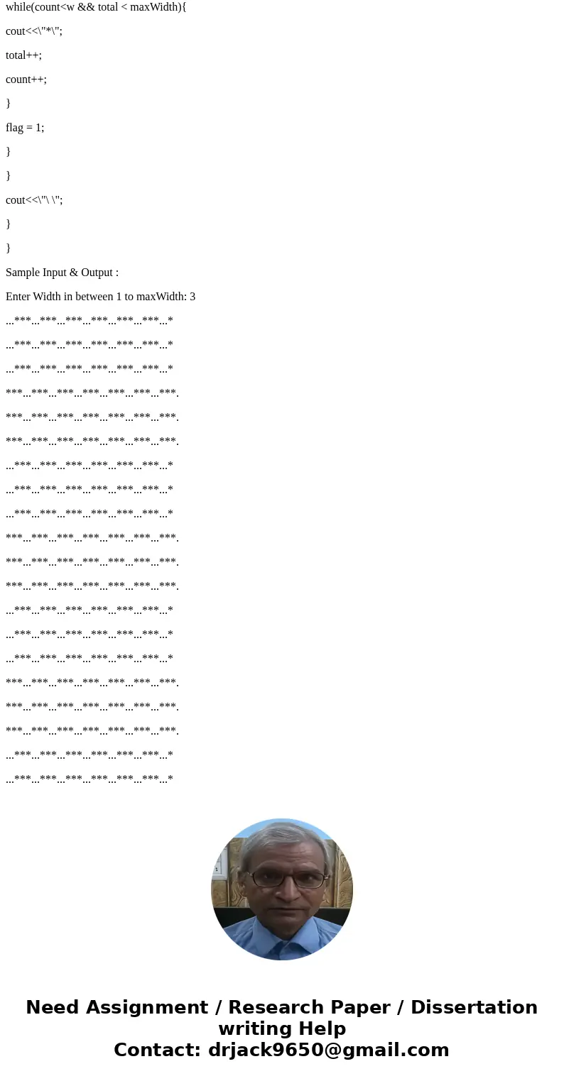 I need a c++ program that does the following: Let\'s get some practice in writing simple functions, and a challenge in nested repetition. Follow the provided st