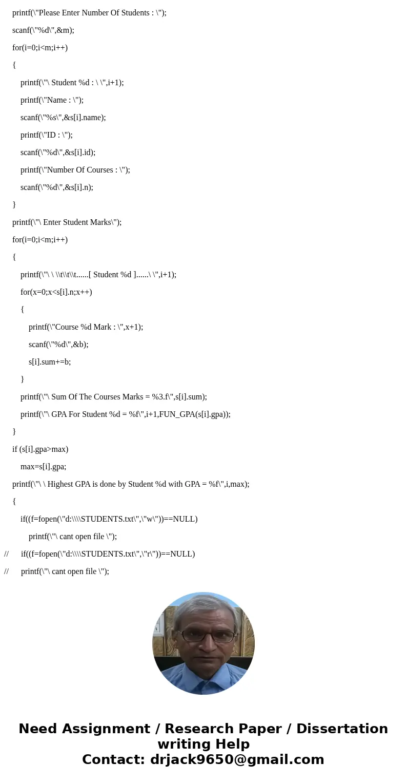 I need help with this question: For the following C struct: struct student { int studentId; char name[50]; char major[20]; float gpa; } Draw a type descriptor f