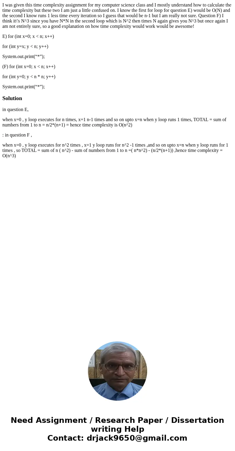 I was given this time complexity assignment for my computer science class and I mostly understand how to calculate the time complexity but these two I am just a