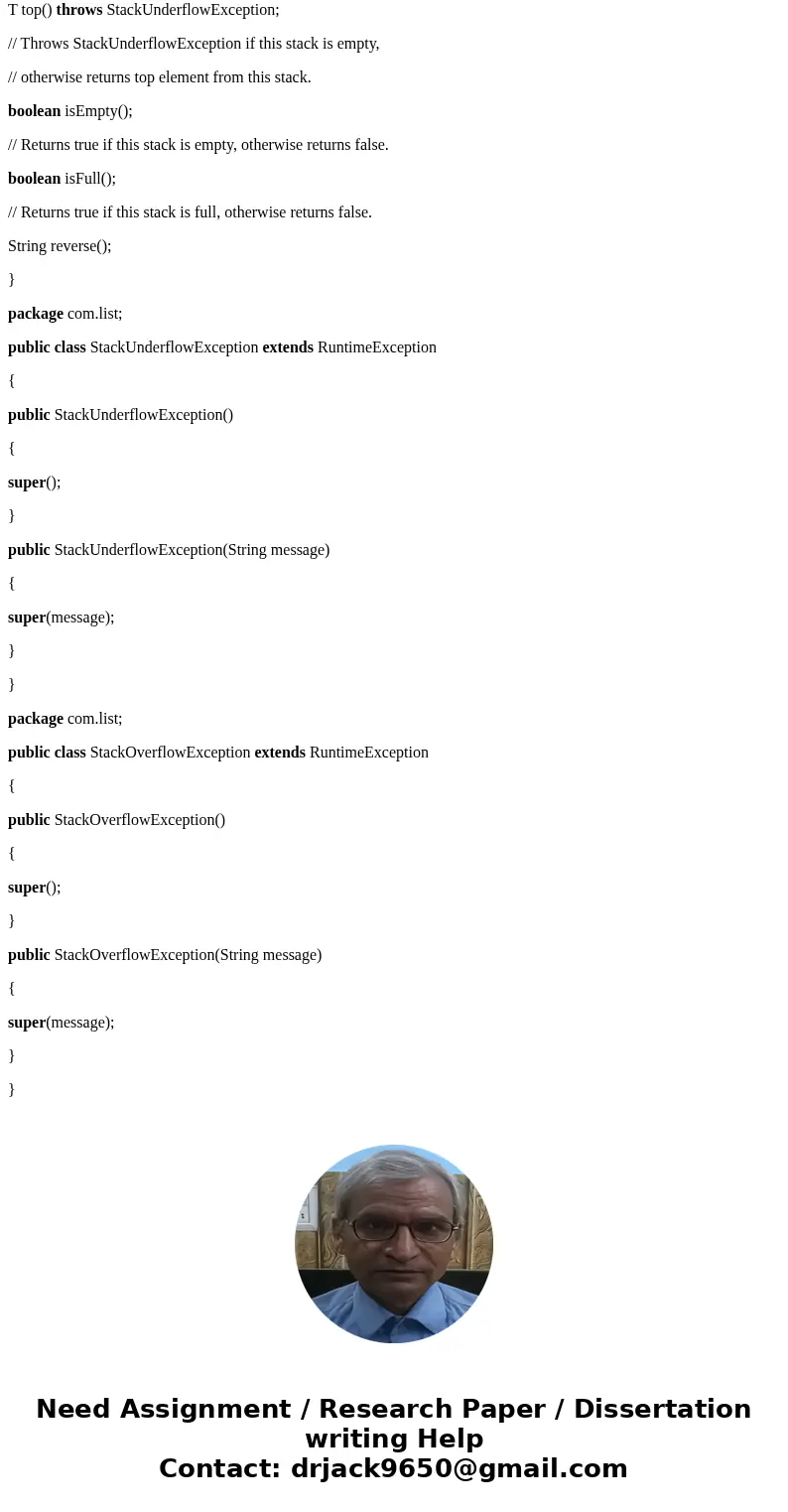 In Java #28 A-C only A. String toString()—creates and returns a string that correctly represents the current stack. Such a method could prove useful for testing