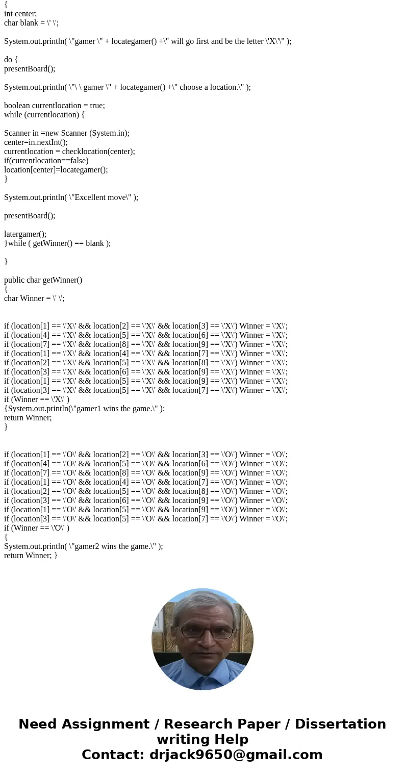 JAVA Programming * create a 3 dimensional tic tac toe game. make 1 player the computer.SolutionAnswer: import java.util.*; public class PlayGame { private int i