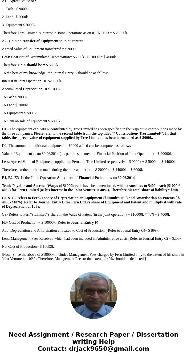 Please explain where do those numbers that I have circled and noted come from, show the formulas if necessary PRACTICE QUESTION 4 ? TOPIC 8-JOINT OPERATION Fern Please explain where do those numbers that I have circled and noted come from, show the formulas if necessary PRACTICE QUESTION 4 ? TOPIC 8-JOINT OPERATION Fern