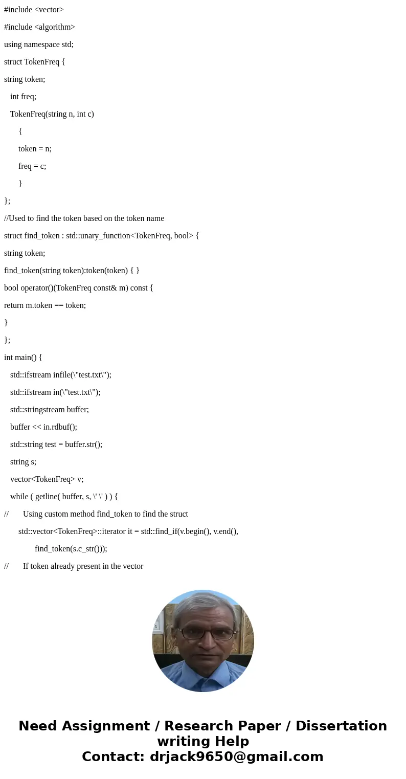 Problem 1.Given a string variable string s; initialize the value of s by receiving a paragraph in English text from the standard input cin. You could assume tha