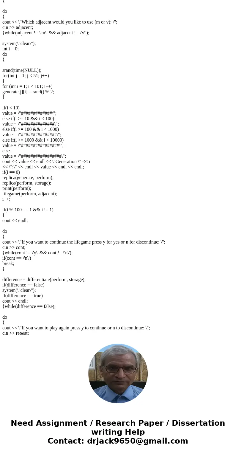 Programming Assignment 1: Game of Life The objective of this programming assignment is to design and implement what is known as the “Game of Life”, conceptualiz