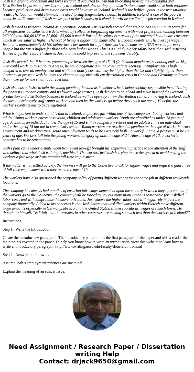 Project 3-W8: Icelandic Freeze - Submit Files Project 3: Icelandic Freeze In the third assignment, you have the opportunity to gain an understanding of the ethi