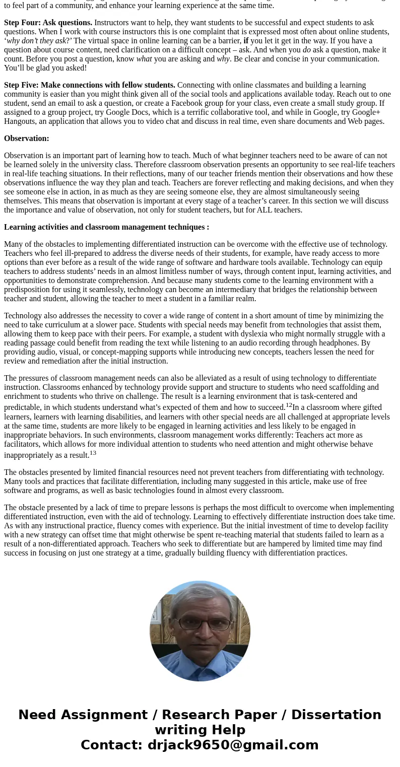 Reflect on specific instances during your instructional aide or substitute position where students were successful in the learning process. What factors contrib