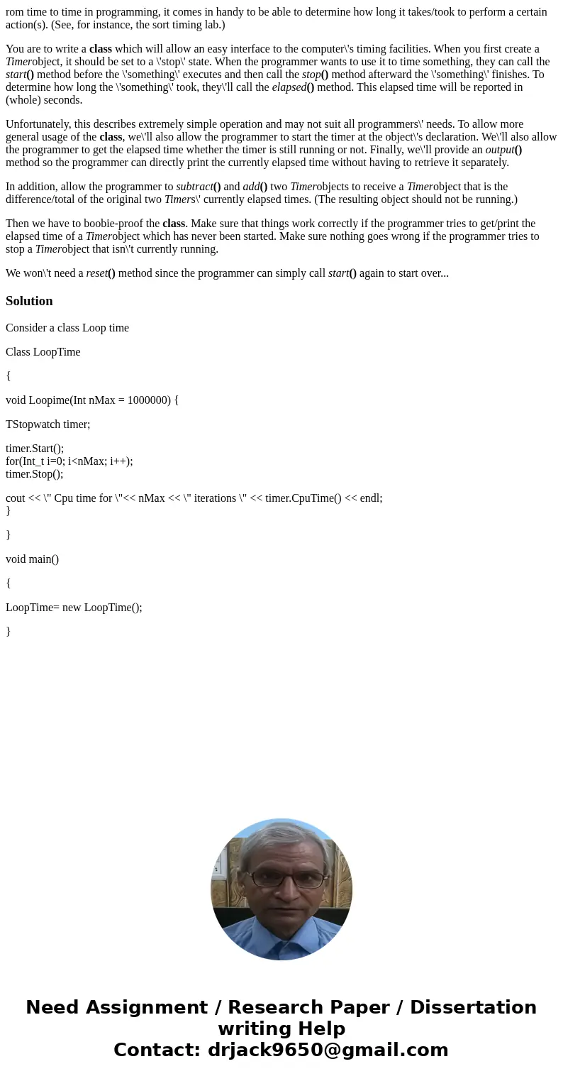 rom time to time in programming, it comes in handy to be able to determine how long it takes/took to perform a certain action(s). (See, for instance, the sort t rom time to time in programming, it comes in handy to be able to determine how long it takes/took to perform a certain action(s). (See, for instance, the sort t