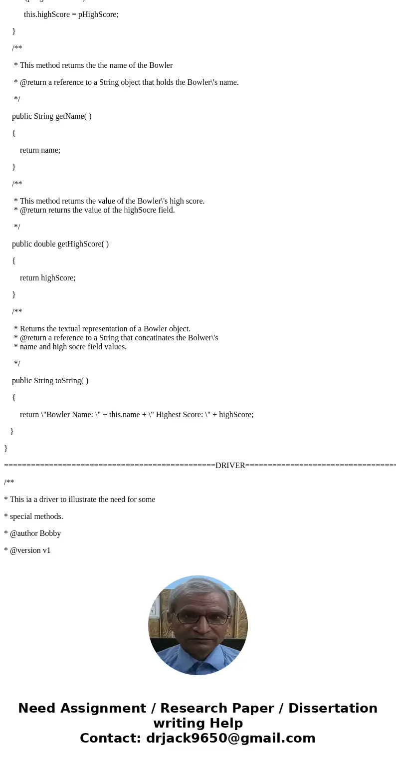 Run the following code and answer these 5 questions: 1. Bowler Name: Harry Merser Highest Score: 235.0 is different from Bowler Name: Harry Merser Highest Score