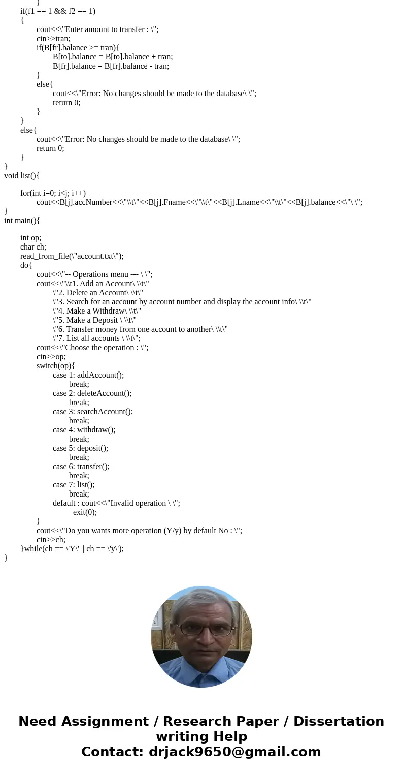 The purpose of this assignment is to get you familiar with Streams and File You is to goal to to create a simple bank database (file) where el the individual a  The purpose of this assignment is to get you familiar with Streams and File You is to goal to to create a simple bank database (file) where el the individual a