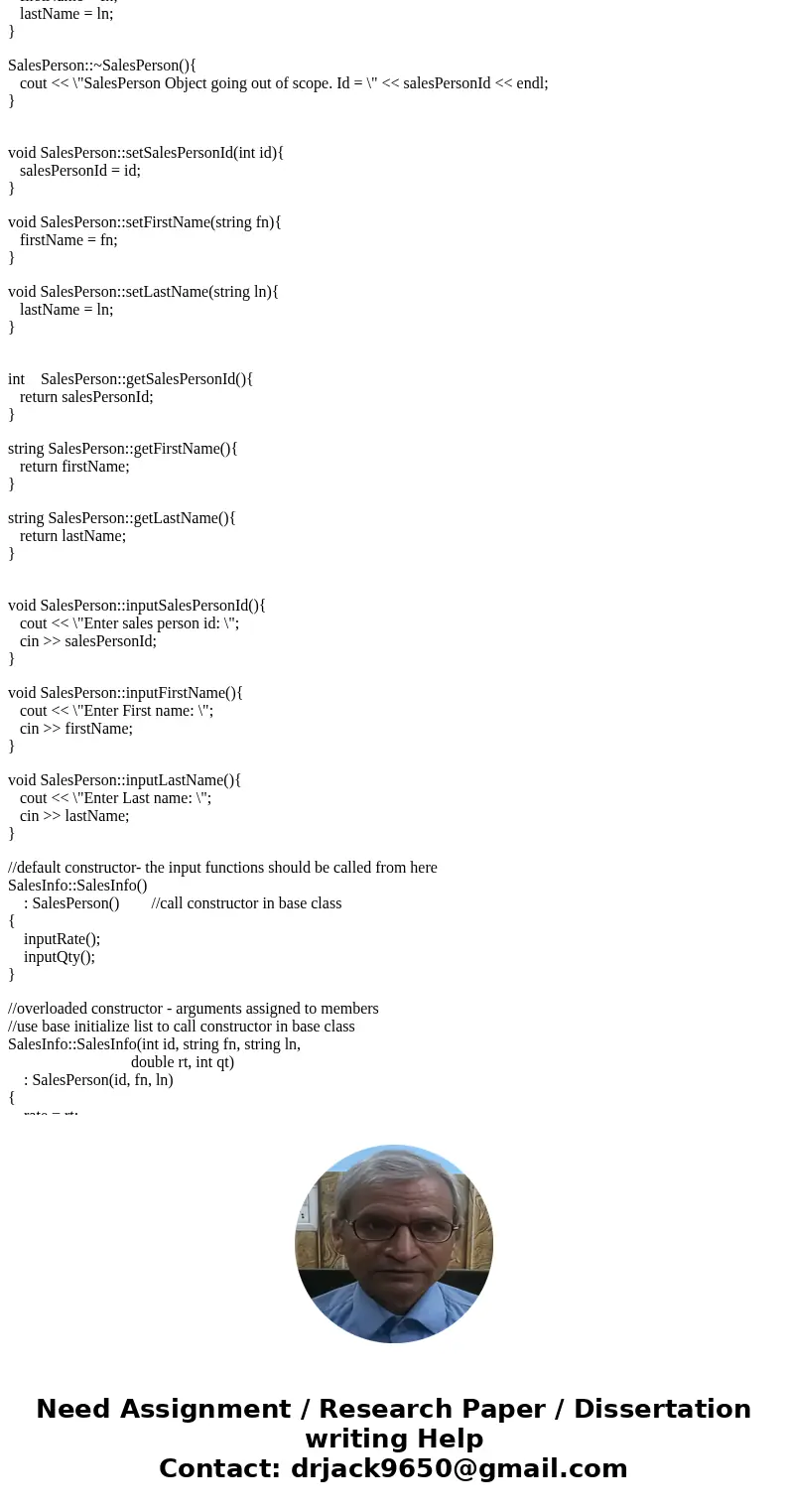 The purpose of this C++ programming project is to provide more practice in defining classes and to familiarize students with inheritance. In this project we cre The purpose of this C++ programming project is to provide more practice in defining classes and to familiarize students with inheritance. In this project we cre