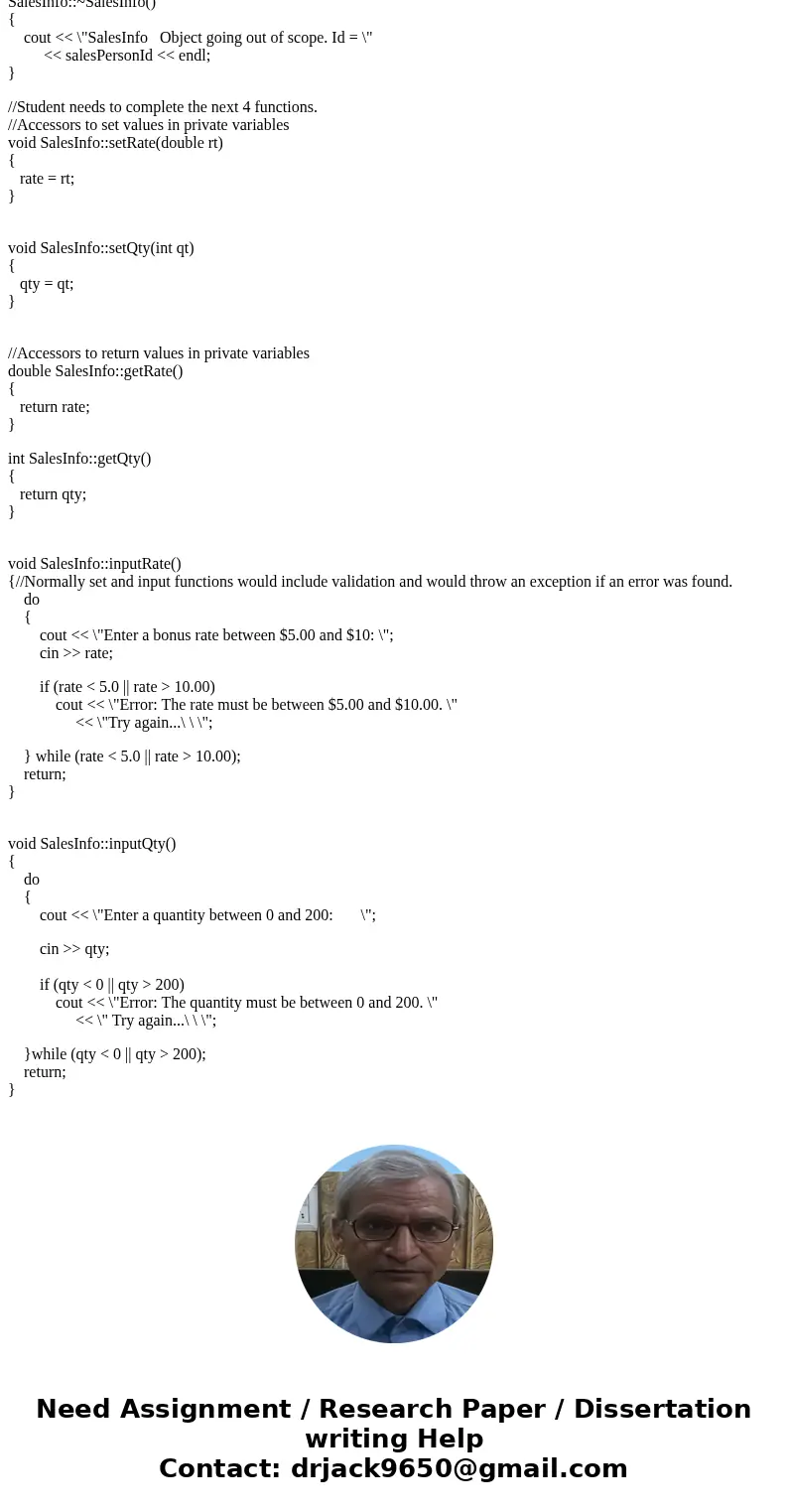 The purpose of this C++ programming project is to provide more practice in defining classes and to familiarize students with inheritance. In this project we cre The purpose of this C++ programming project is to provide more practice in defining classes and to familiarize students with inheritance. In this project we cre