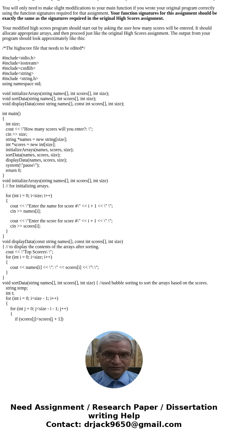 This assignment will give you a chance to perform some simple tasks with pointers. The instructions below are a sequence of tasks that are only loosely related  This assignment will give you a chance to perform some simple tasks with pointers. The instructions below are a sequence of tasks that are only loosely related
