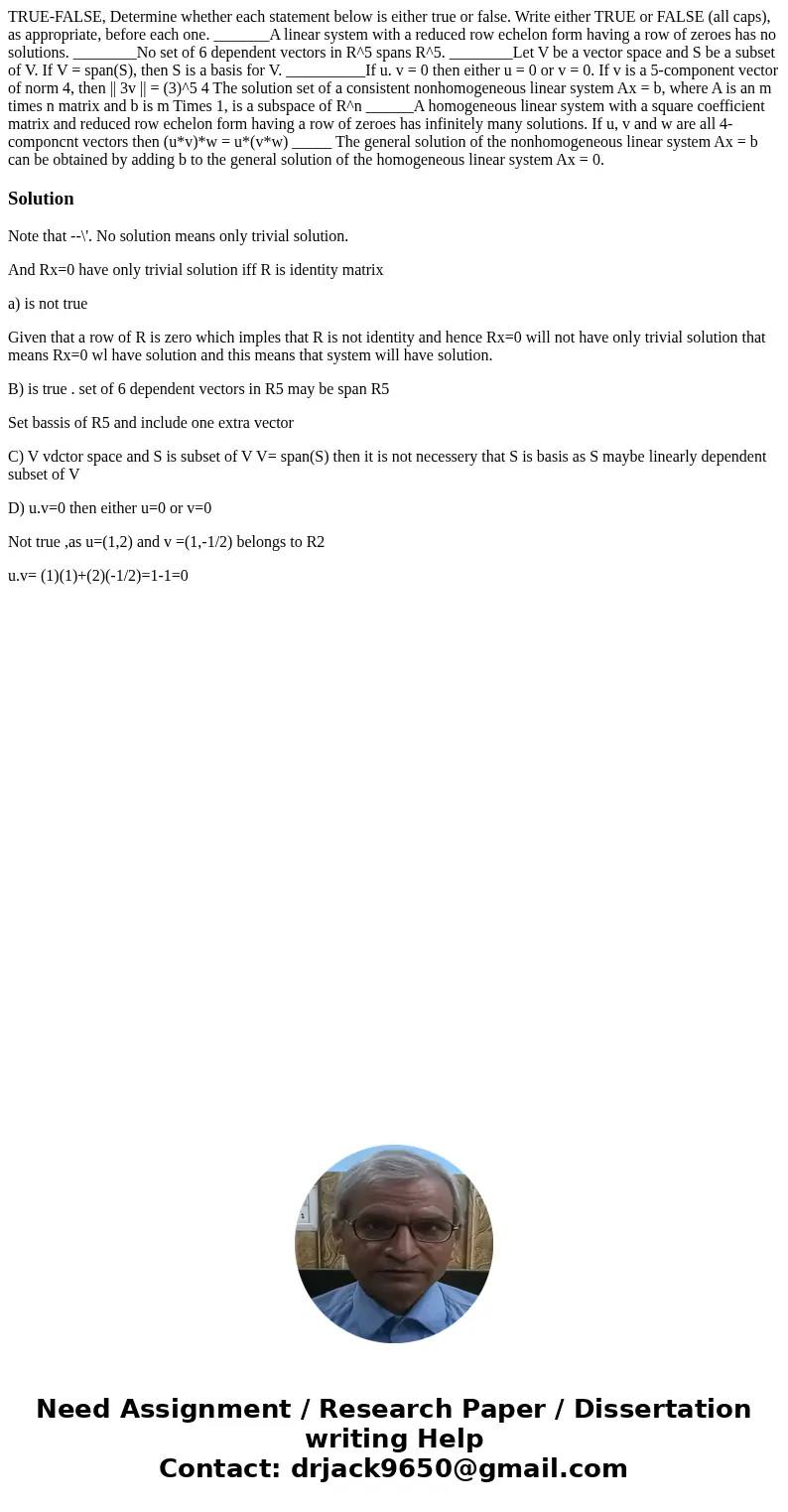 TRUE-FALSE, Determine whether each statement below is either true or false. Write either TRUE or FALSE (all caps), as appropriate, before each one. _______A li  TRUE-FALSE, Determine whether each statement below is either true or false. Write either TRUE or FALSE (all caps), as appropriate, before each one. _______A li
