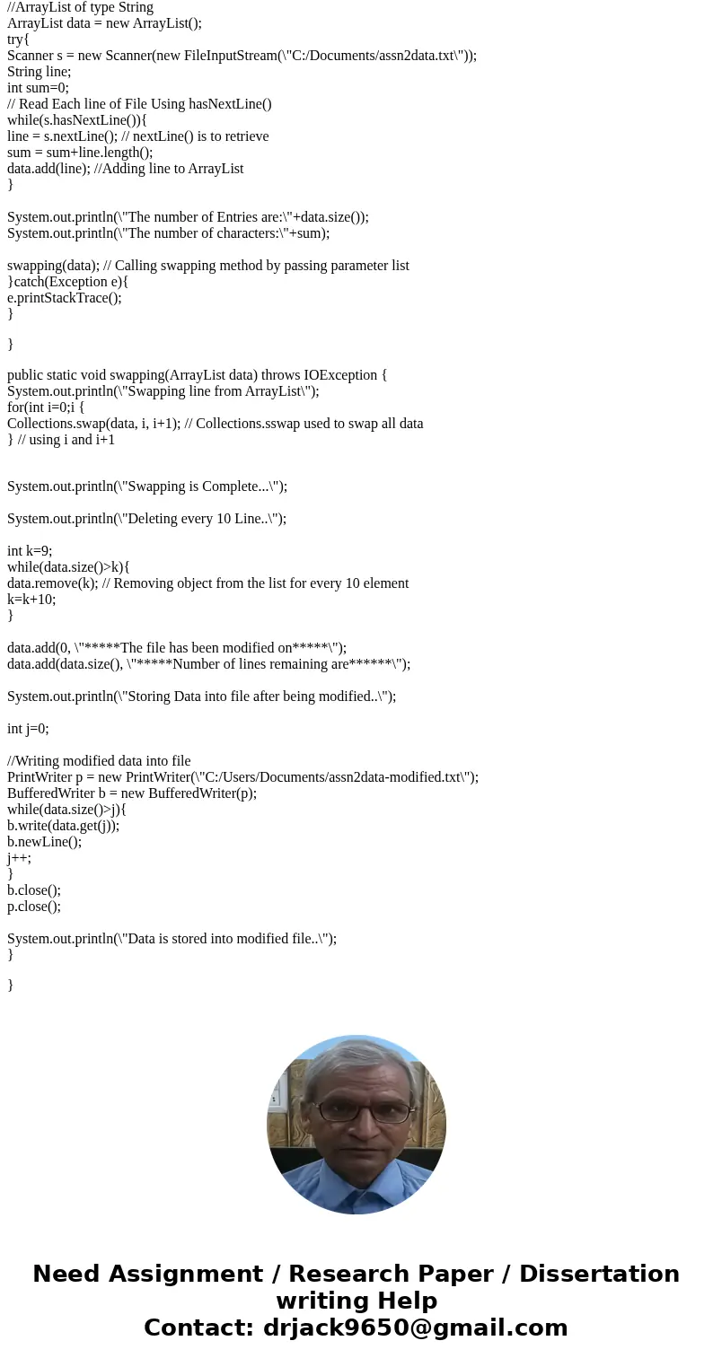 Use object oriented techniques to write the program, with at least one class and one instantiated object other than the Scanner/PrintWriter. Use private variabl