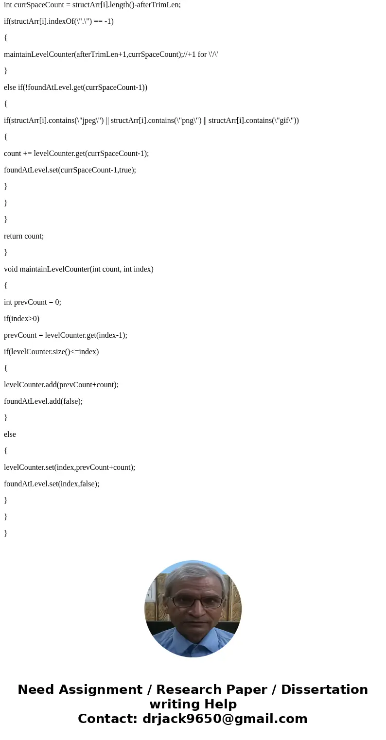 USing Java you are given a listing of directories and files in a file system. Each directory and file has a name which is a non empty string consisting of alpha