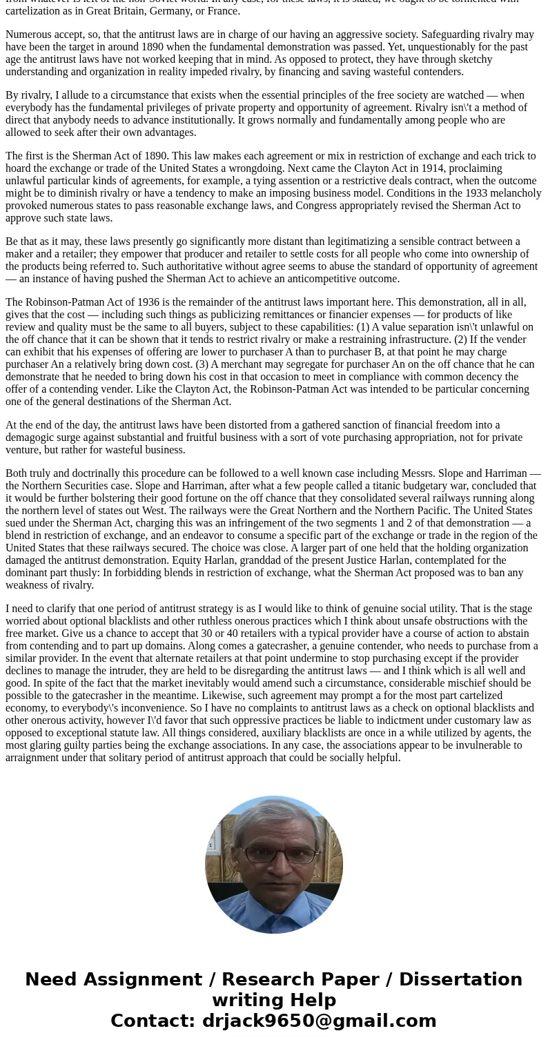 Was anti-trust meant to address lack of competition? Or, did a misinterpretation by the courts create that belief: http://mises.org/daily/3856 Has anti-trust ev Was anti-trust meant to address lack of competition? Or, did a misinterpretation by the courts create that belief: http://mises.org/daily/3856 Has anti-trust ev