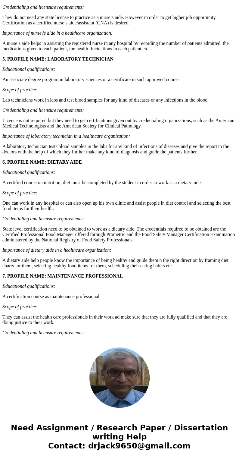 WK-3-A-2 Instructions You will explore the differences among educational levels, the scopes of practice, and credentialing and licensure requirements for variou WK-3-A-2 Instructions You will explore the differences among educational levels, the scopes of practice, and credentialing and licensure requirements for variou