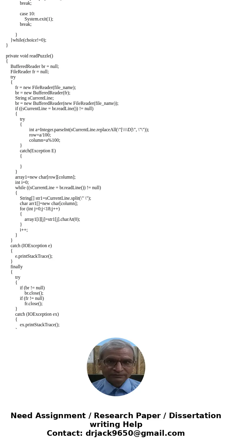 Write a program of wordSearch puzzle that use the following text file as an input. The output should be like this: PIXEL found (left) at (0,9). ( Use JAVA Array Write a program of wordSearch puzzle that use the following text file as an input. The output should be like this: PIXEL found (left) at (0,9). ( Use JAVA Array