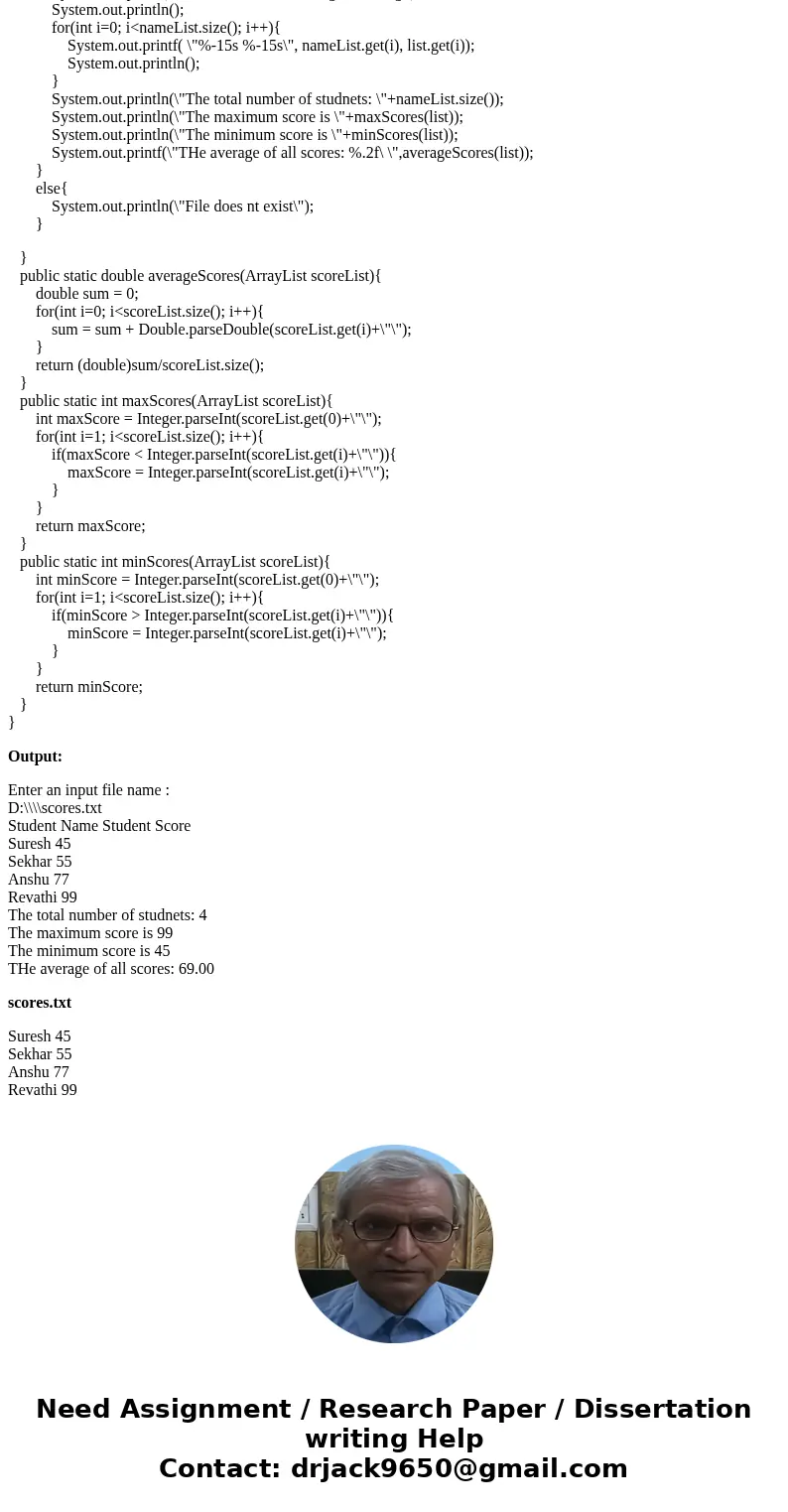  Write a program that reads a series of student names and exam scores from an input file, then calculates and prints the following: Each student\'s information 