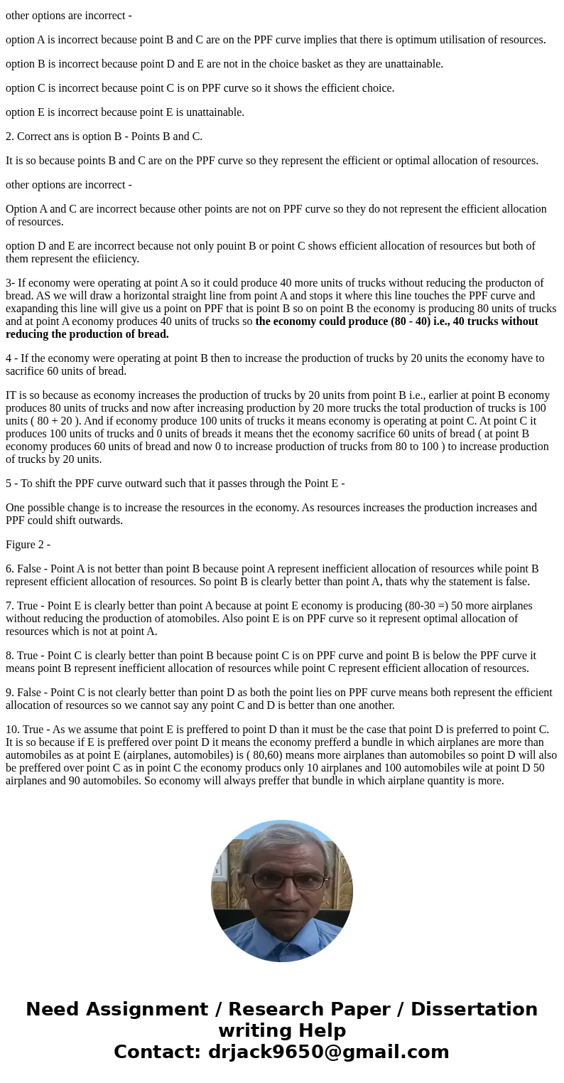 70 20 0 10 4070 0 00 Answer questions 1 through 5 in reference to the Production Possibilities Frontier (PPF) shown in Figure 1. Choose the best answer. Assume  70 20 0 10 4070 0 00 Answer questions 1 through 5 in reference to the Production Possibilities Frontier (PPF) shown in Figure 1. Choose the best answer. Assume